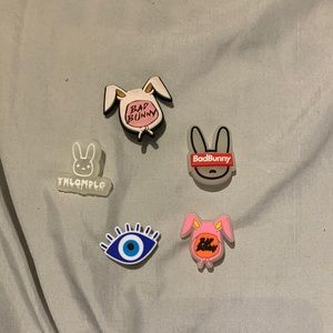 5 pack of bad bunny jibbitz